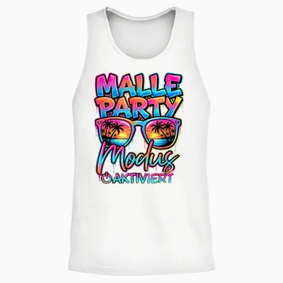 Malle Party Modus Aktiviert Feiern Mallorca Party Unisex Tank Top - White