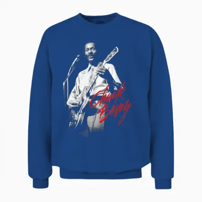 Chuck Berry Gitarre Foto Unisex Sweatshirt - Royal