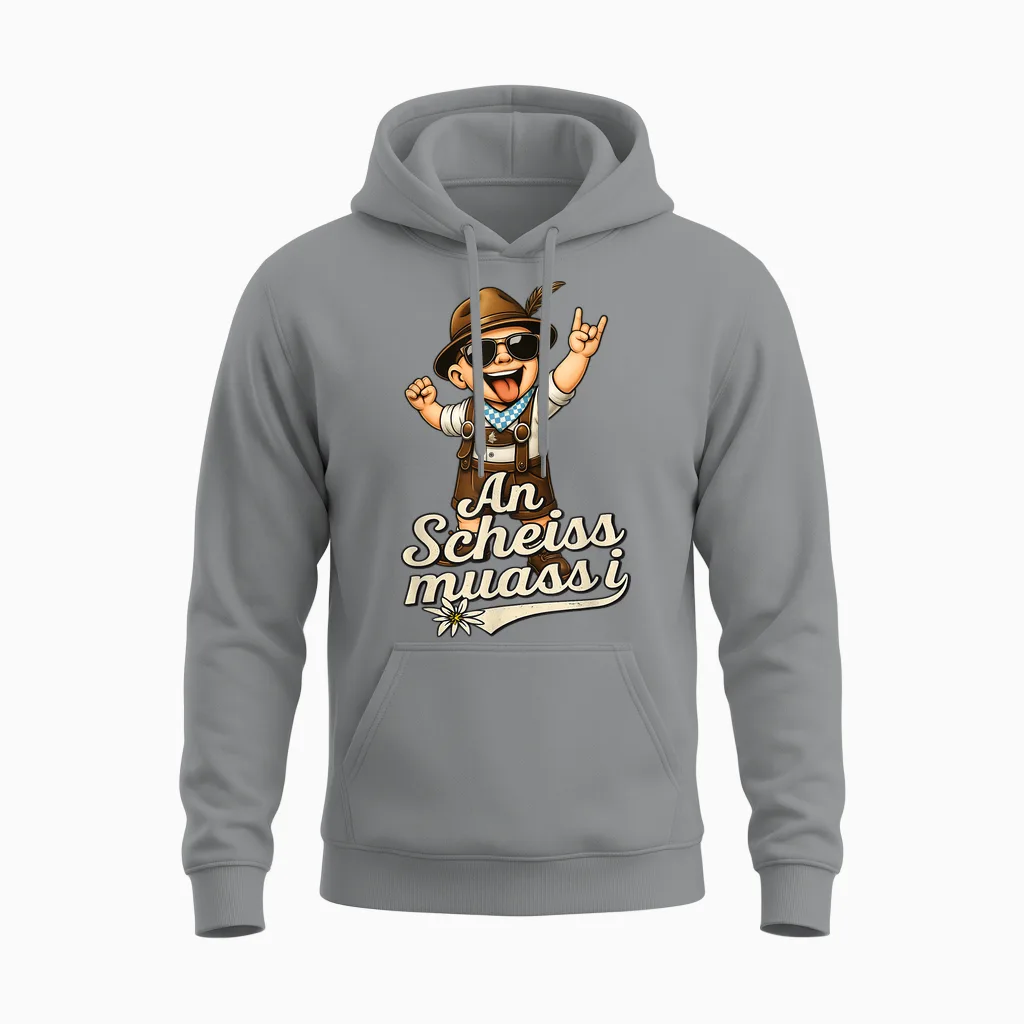 An Scheiss Muaß I Freistaat Bayern Bayrisch Bairisch Dialekt Unisex Hoodie in Sport Grey