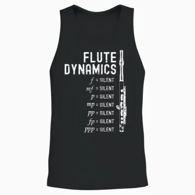 Flute Flutist Orchestra Band Bands Unisex Tank Top - Black