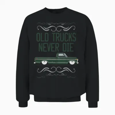Keep on Truckin Mallard Green Unisex Sweatshirt - Black