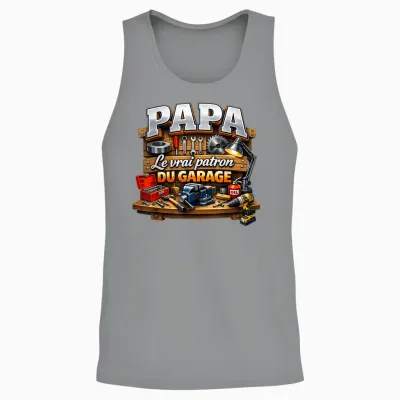 Cadeau Papa Bricoleur Bricolage Garage Noël Fête Des Pères Unisex Tank Top - Sport Grey