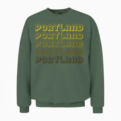 Retro Portland Unisex Sweatshirt - Military Green