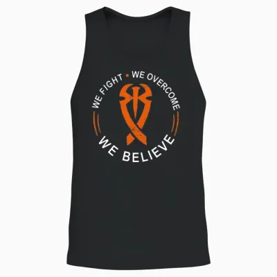 We Fight We Overcome We Believe Unisex Tank Top - Black