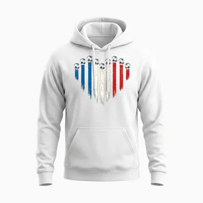 French Flag Fantasy France Unisex Hoodie - White