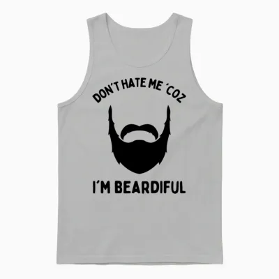 Beard Man Unisex Tank Top - Ash