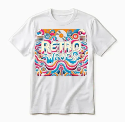 Retro Waves Aesthetic Unisex T-Shirt - White