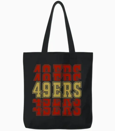 49ers Tote Bags - Black