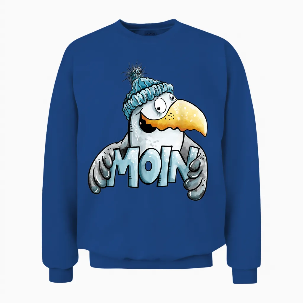 Nordsee Ostsee Moin Spruch Möwe I Urlaub Norddeutschland Unisex Sweatshirt in Royal