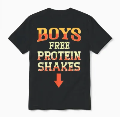Lustiges Joggingshirt Für Schwule, Gratis Proteinshake, Lustige Männer, Joke Pride Unisex T-Shirt - Black