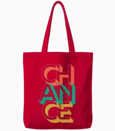 Retro Chance Tote Bags - Red