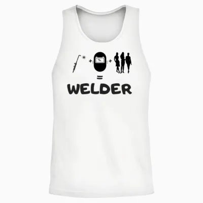 Welder Funny Welder Unisex Tank Top - White