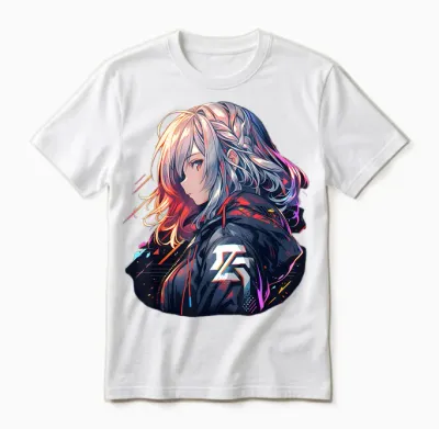 Manga Anime ästhetische Cyberpunk Techwear Harajuku Unisex T-Shirt - White