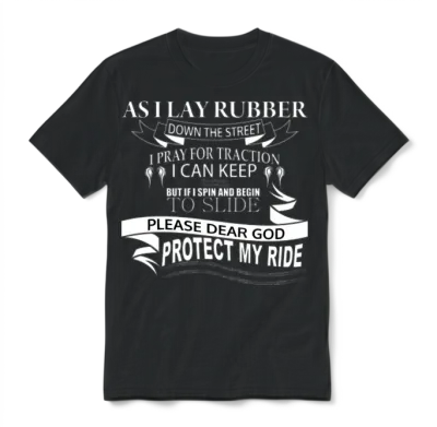 Muscle Car Racing Prayer Unisex T-Shirt - Black