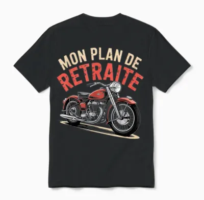 Motorcycle Retirement Man Humour Gift Funny Biker Funny Unisex T-Shirt - Black