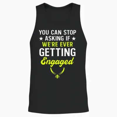 Funny Engagement Design Save the Date 0 Unisex Tank Top - Black