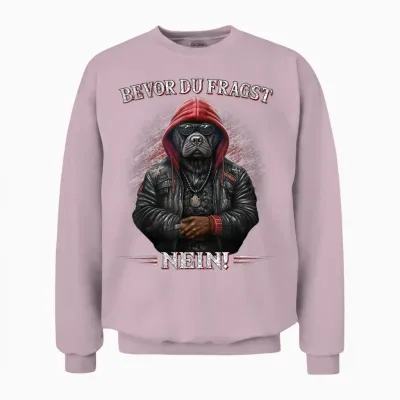 Bevor Du Fragst - Nein Lustiges Sarkasmus Hunde Kaffee Unisex Sweatshirt - Light Pink
