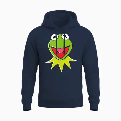 The Muppets Kermit Head Unisex Hoodie - Navy