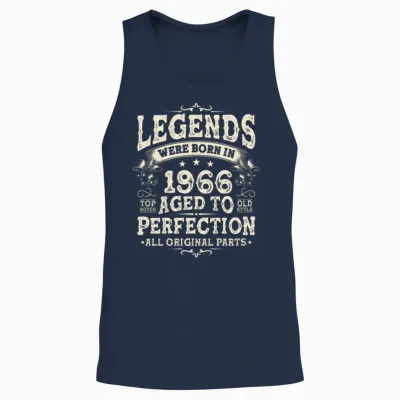 1966 Vintage Birthday Gift Unisex Tank Top - Navy