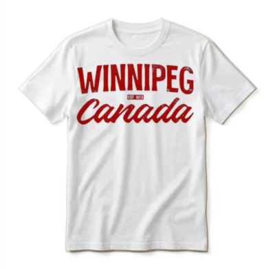 Winnipeg Canada Vintage Script Unisex T-Shirt - White