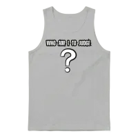 Who Am I to Judge ? Pope Francis Unisex Tank Top - Ash – 1