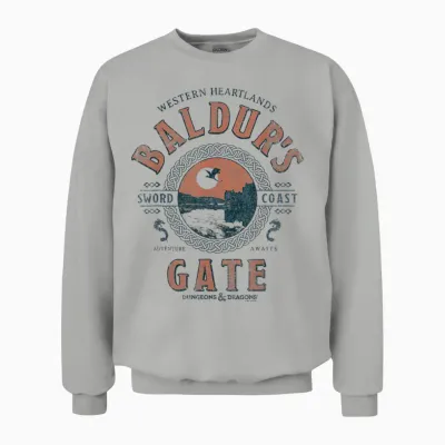 Dungeons & Dragons Adventure Awaits at Baldur's Gate Unisex Sweatshirt - Ash