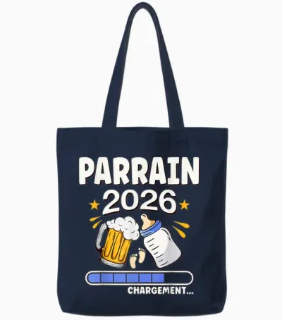 Godfather 2026 Loading Announcement Pregnancy Future Dad Tote Bags - Navy