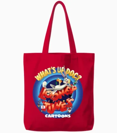 Looney Tunes Cartoons Tote Bags - Red
