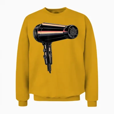 Déguisement Graphique Amusant De Sèche-Cheveux Unisex Sweatshirt - Gold