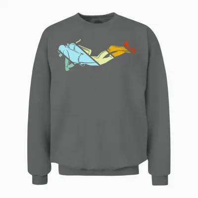 Diving Retro Unisex Sweatshirt - Graphite Heather