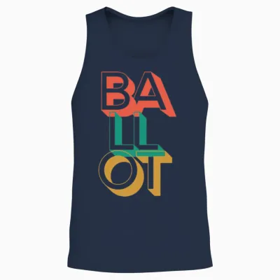 Retro Ballot Unisex Tank Top - Navy