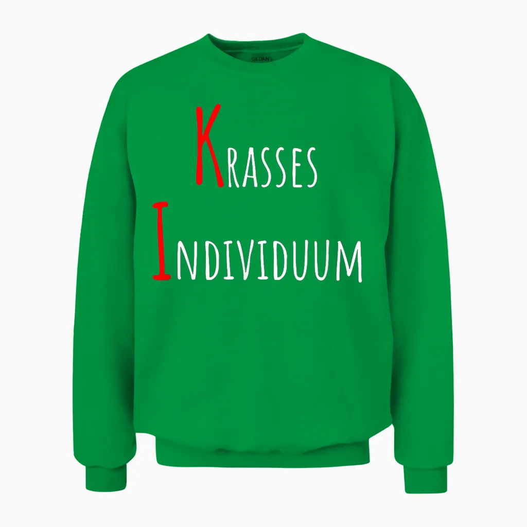 Ki Krasses Individuum Lustige Künstliche Intelligenz Sprüche Unisex Sweatshirt in Irish Green