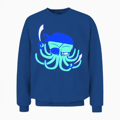 Octopus Pirate Crew Captain Sailor Buccaneer Sail Unisex Sweatshirt - Royal