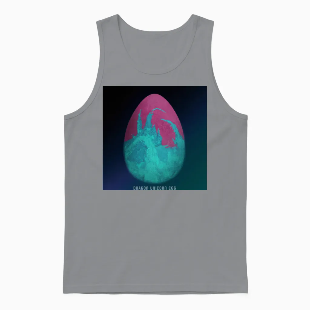 Dragon Unicorn Egg Album Cover Unisex Tank Top in Sport Grey
