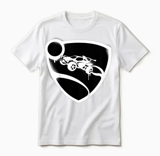 Kids Rocket League Logo Spray Painted Children's T-Shirt, Blue, 2 Unisex T-Shirt in White