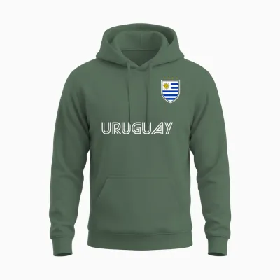 Uruguay Unisex Hoodie - Military Green