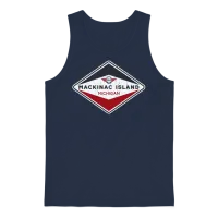 Mackinac Island Unisex Tank Top - Navy – 1