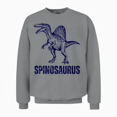 Spinosaurus Retro Roaring Dinosaurier Grafik Kinder Unisex Sweatshirt - Sport Grey