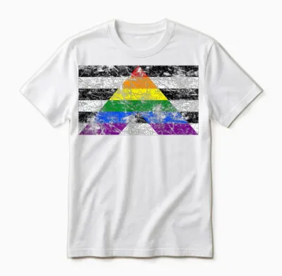 Gerade Ally Flagge Unisex T-Shirt - White