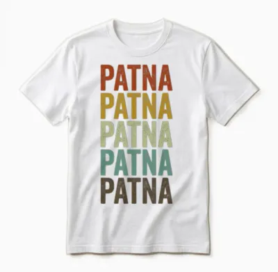 Patna India Retro Vintage Unisex T-Shirt - White