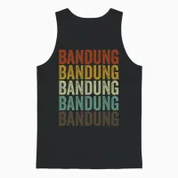 Bandung Indonesia Retro Vintage Unisex Tank Top - Black – 1