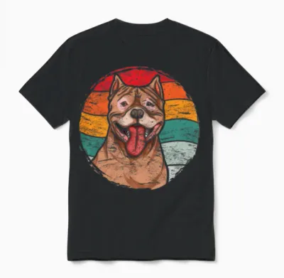 Retro Pit Bull Unisex T-Shirt - Black