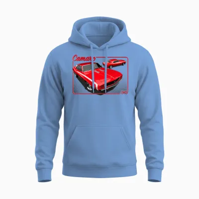 1969 Chevrolet Camaro Red Unisex Hoodie - Carolina Blue