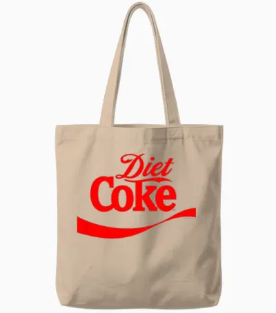 Coca-Cola Classic Diet Coke Red Label Tote Bags - Natural