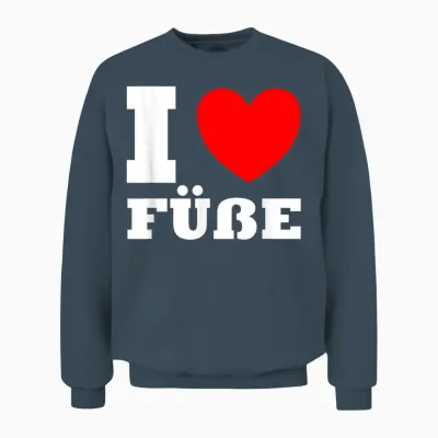 Ich Liebe Füße Unisex Sweatshirt - Dark Heather