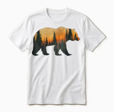 Forests, Tundra Grizzly Bear Unisex T-Shirt - White
