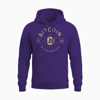Bitcoin Crypto Blockchain Money Gif Christmas Unisex Hoodie - Purple