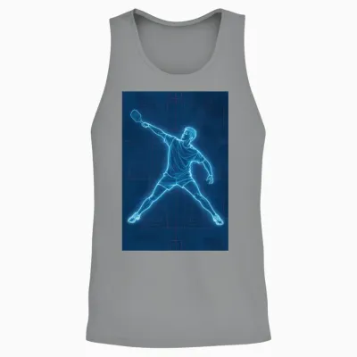 Neon Circuit Tennis Player Unisex Tank Top - Sport Grey