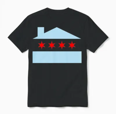 Chicago House Flag - Edm Unisex T-Shirt - Black