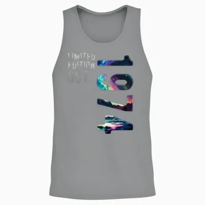 Limited Edition 1974 October Birthday Polar Lights Unisex Tank Top - Sport Grey